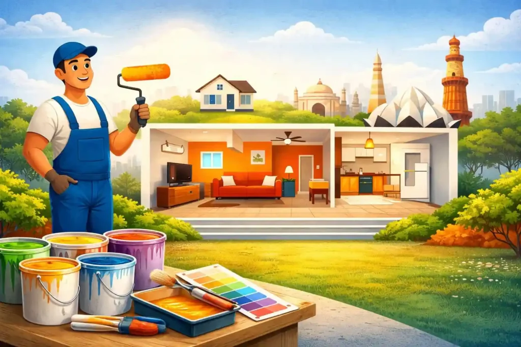 2BHK painting Cost in Delhi header Graphic image