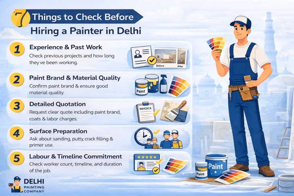 how to choose a painter in Delhi infographics