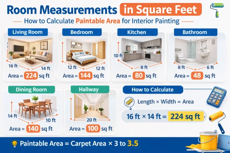 room wise interior painting cost in delhi infographic
