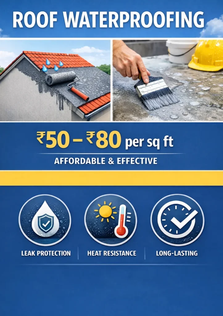waterproofing cost in delhi ncr infographic