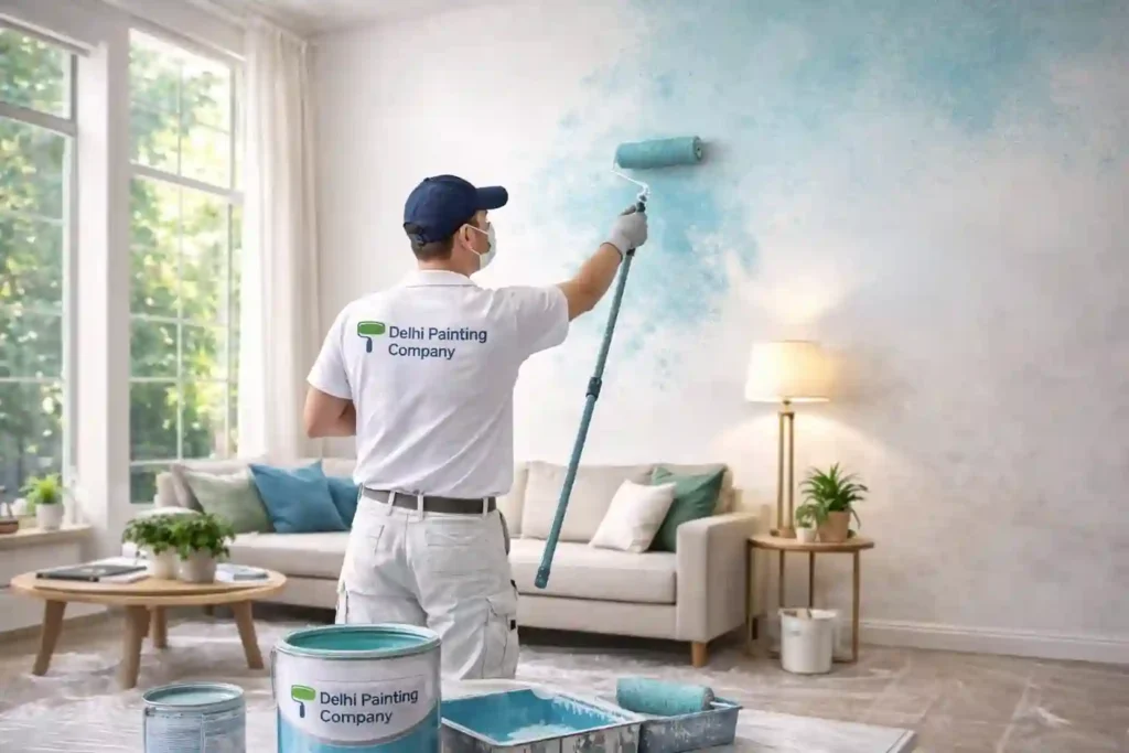 House painter working in 3BHK flat in Delhi NCR