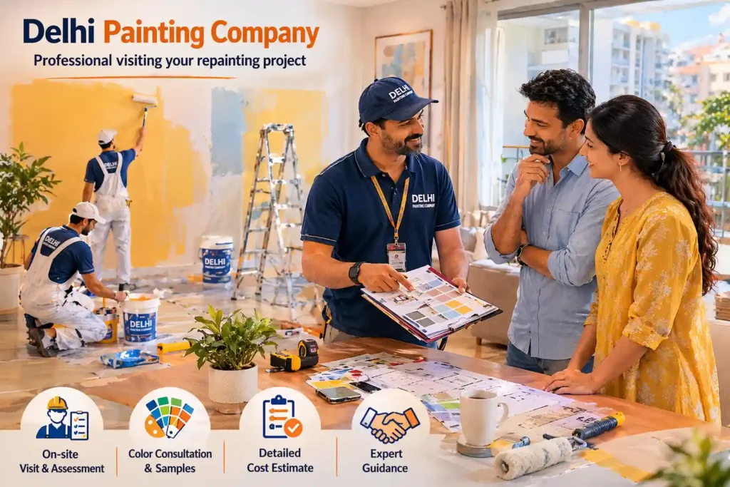 Steps to get accurate repainting quote including site visit wall inspection and detailed estimate