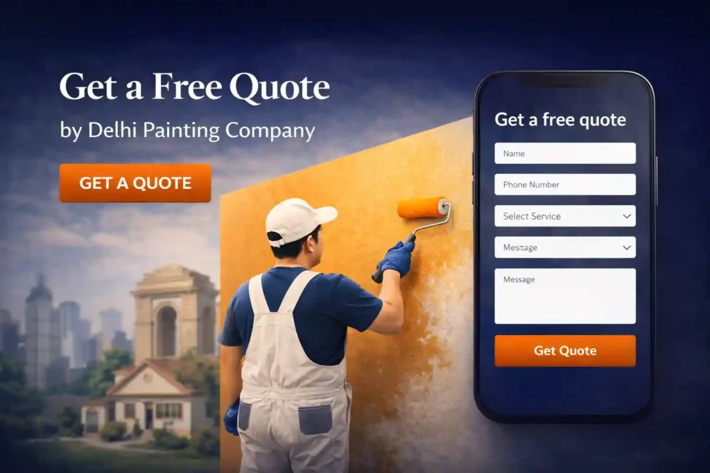 Get a free painting quote from Delhi Painting Company with online form and professional painter