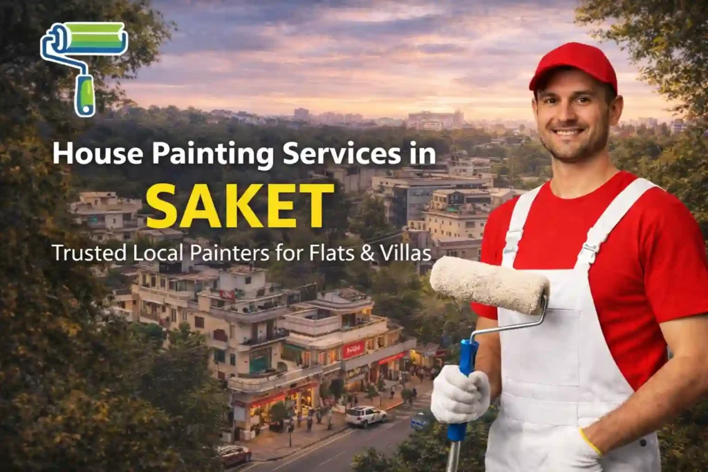 Professional house painting services in Saket Delhi for flats and villas