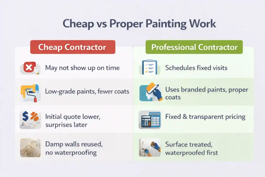 painting contractor comparison delhi
