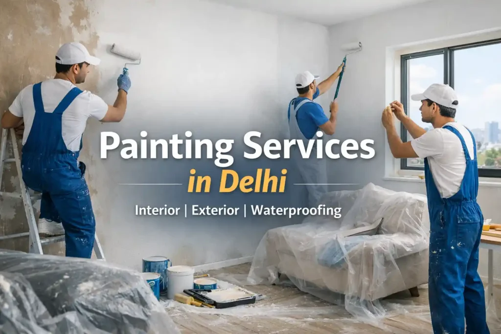 professional house painting services in Delhi interior apartment painting work