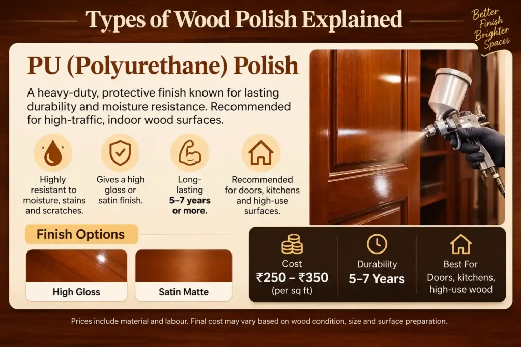 pu polish wood finish delhi 1