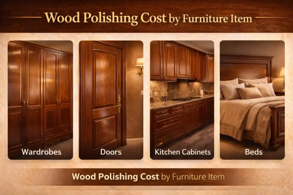 wood polishing furniture items delhi