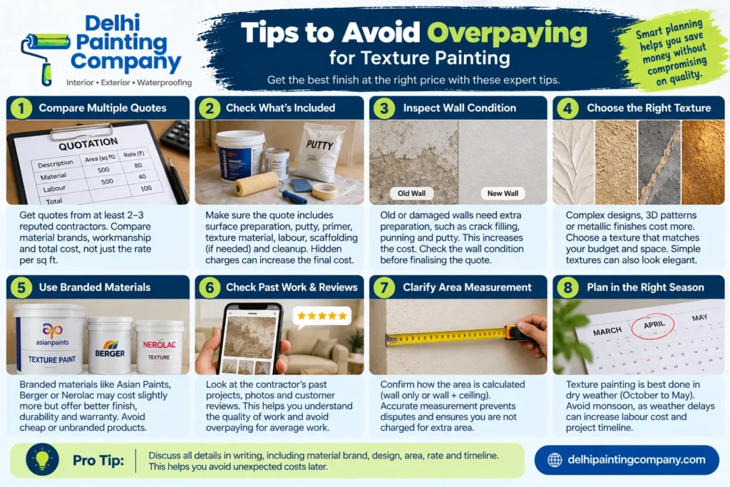 Tips to avoid overpaying for texture painting in Delhi NCR